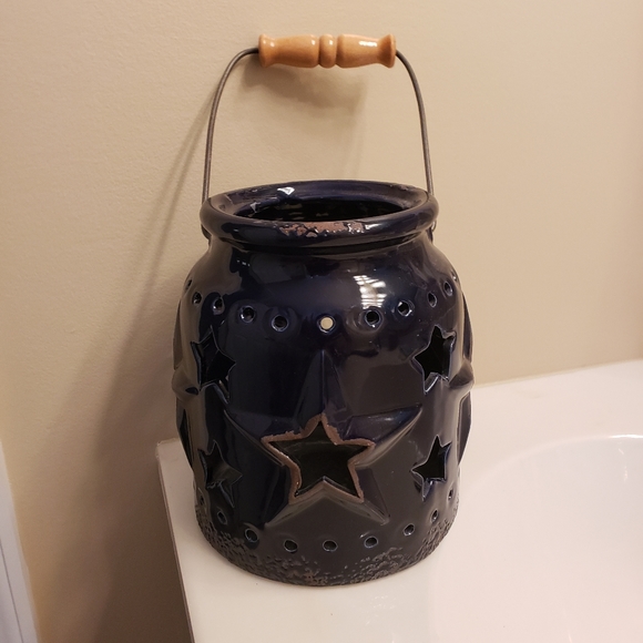 Other - RUSTIC STAR CERAMIC CANDLE HOLDER